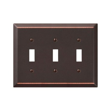 Livewire 163TTTDB 3 Toggle Wall Plate  Aged Bronze LI152567